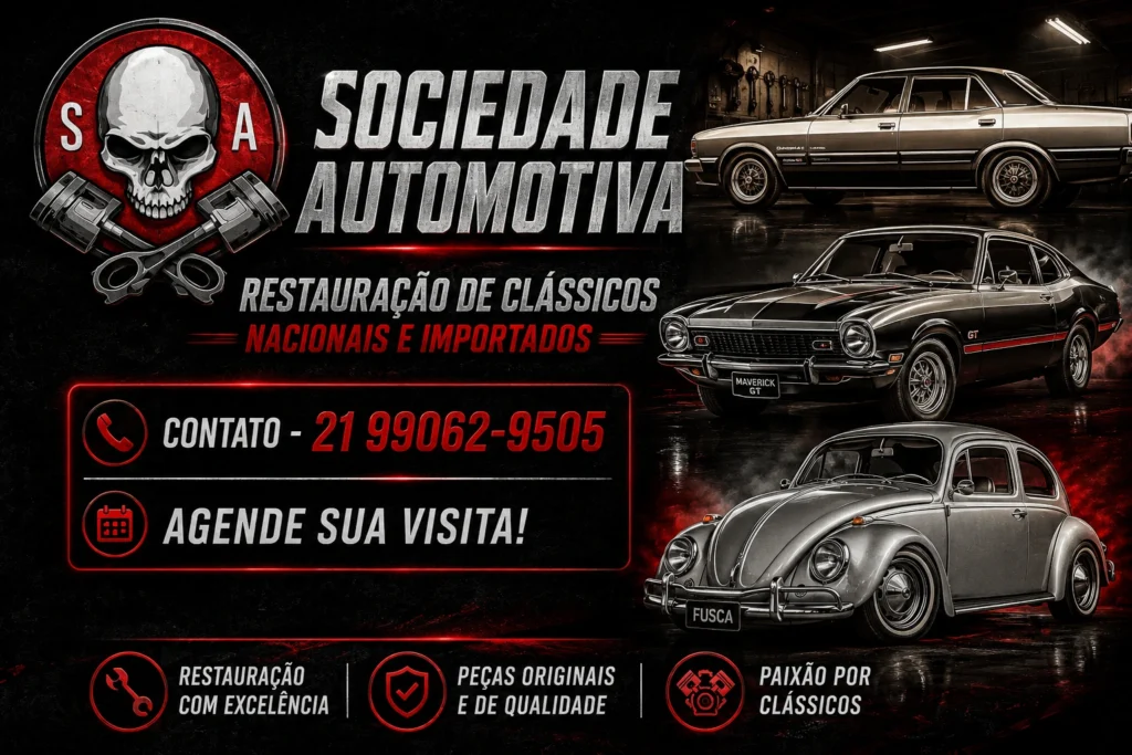 Sociedade Automotiva especializada em restauração de carros clássicos nacionais e importados
