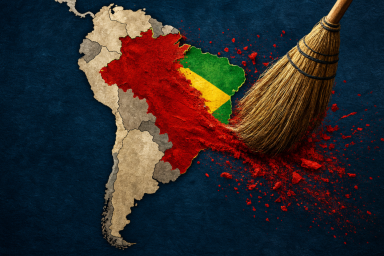 mapa-america-do-sul-vassoura-limpando-vermelho-brasil